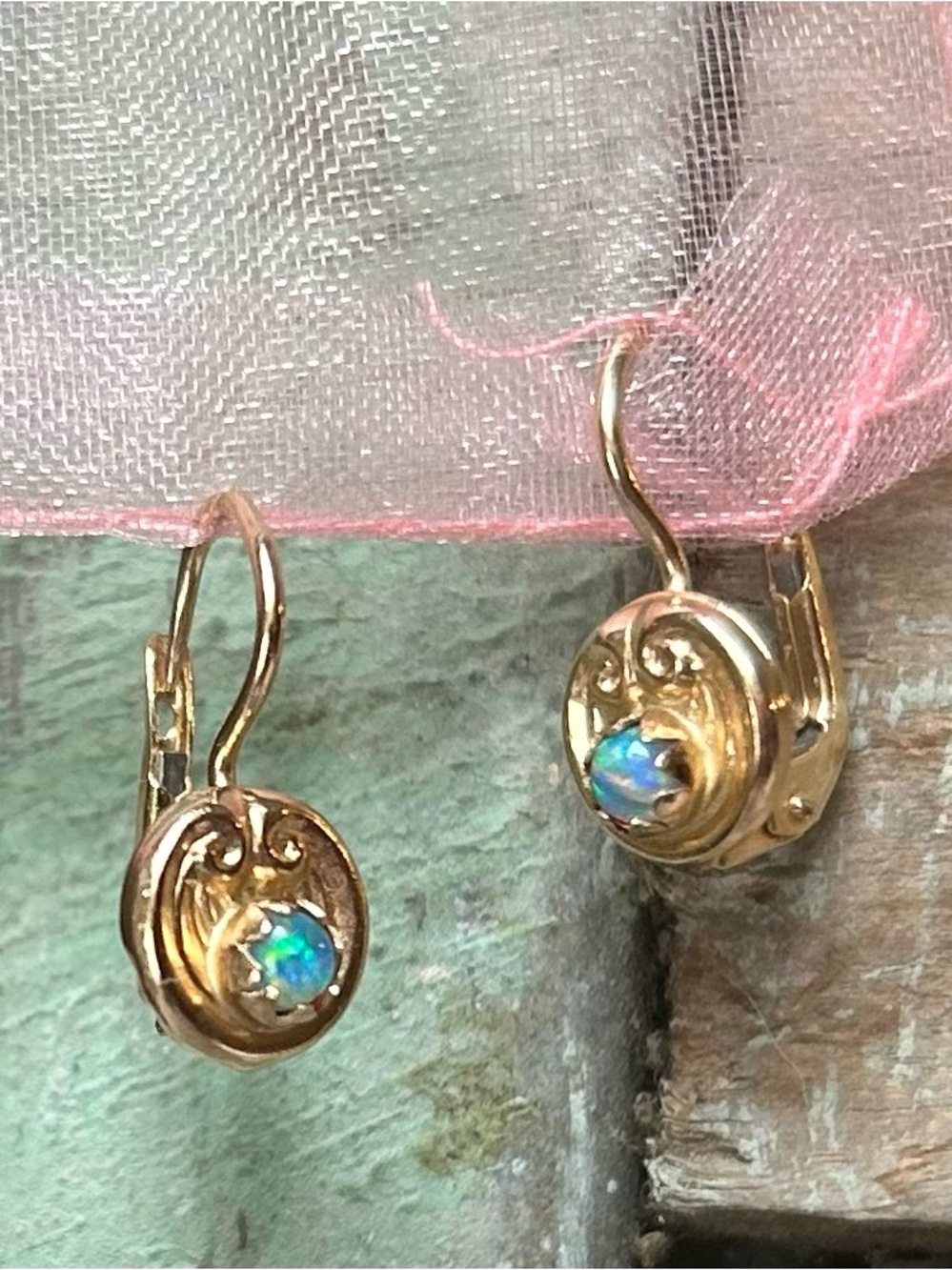 14k Opal Earrings - Picture 10 of 14